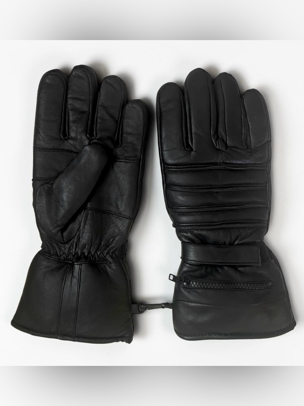 Motorcycle Leather Gauntlet Gloves Mens Medium
Black Rain Covers Zipper Pockets